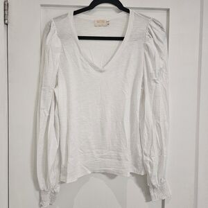 Nation LTD White Long Sleeve Top
